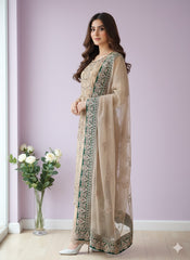 Nur-e-Zehra Embroidered Organza Three-Piece Suit