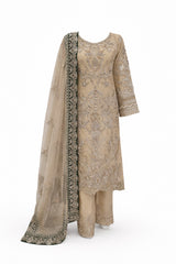 Nur-e-Zehra Embroidered Organza Three-Piece Suit